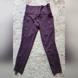 NEW Athleta Salutation Stash 7/8 Tight small in Spiced Cabernet